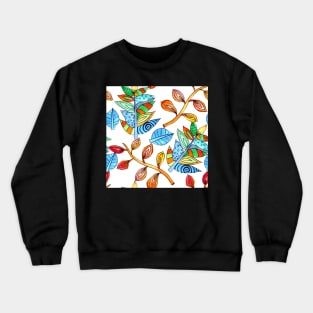 an autumn pattern. For beings who love autumn. And creatures who like fall colors. And beings, the leaves and plants... Crewneck Sweatshirt